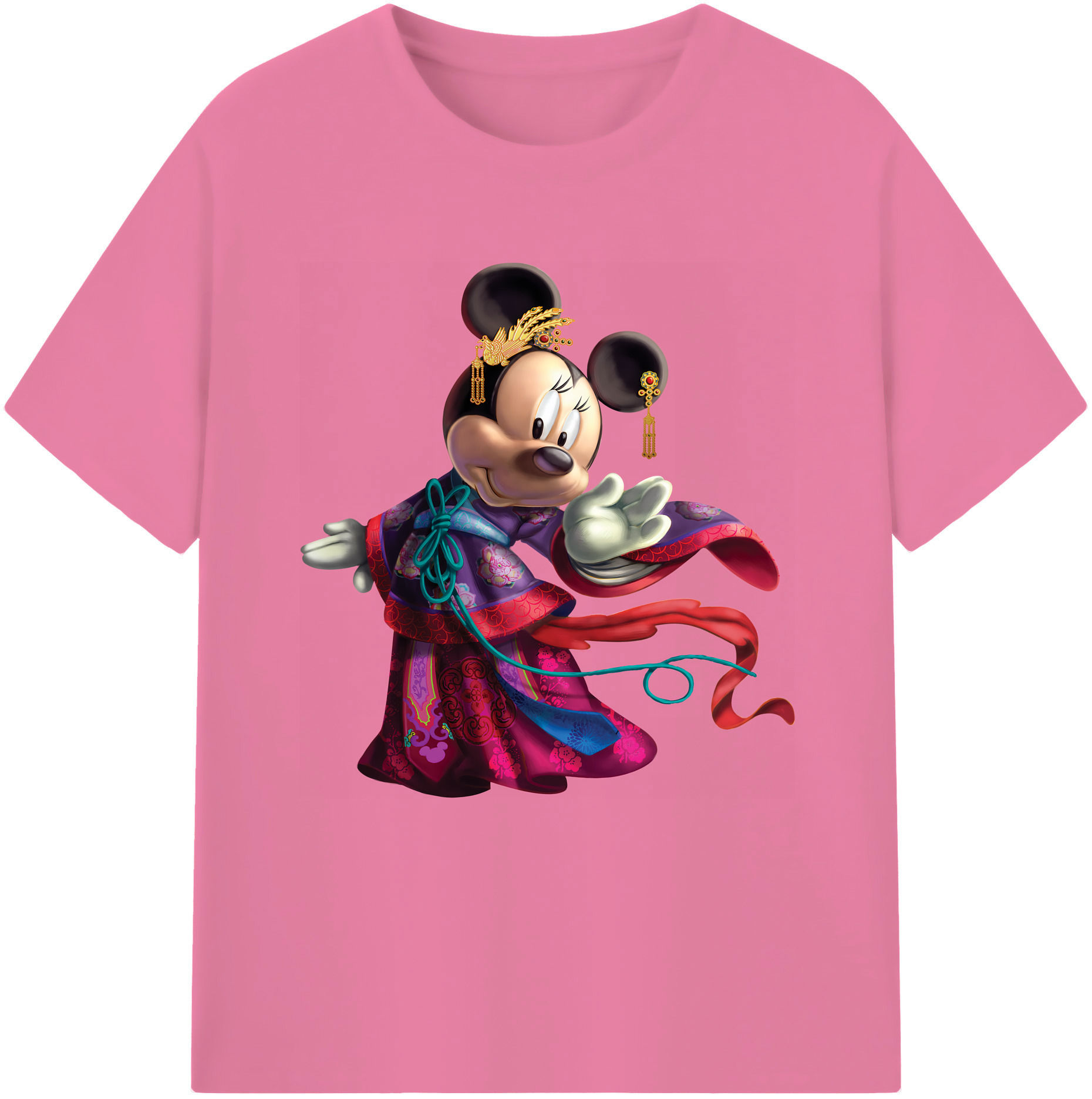 （画像用） ミッキーマウス Mickey Mouse 綿100％半袖Tシャツ（フロントプリント）